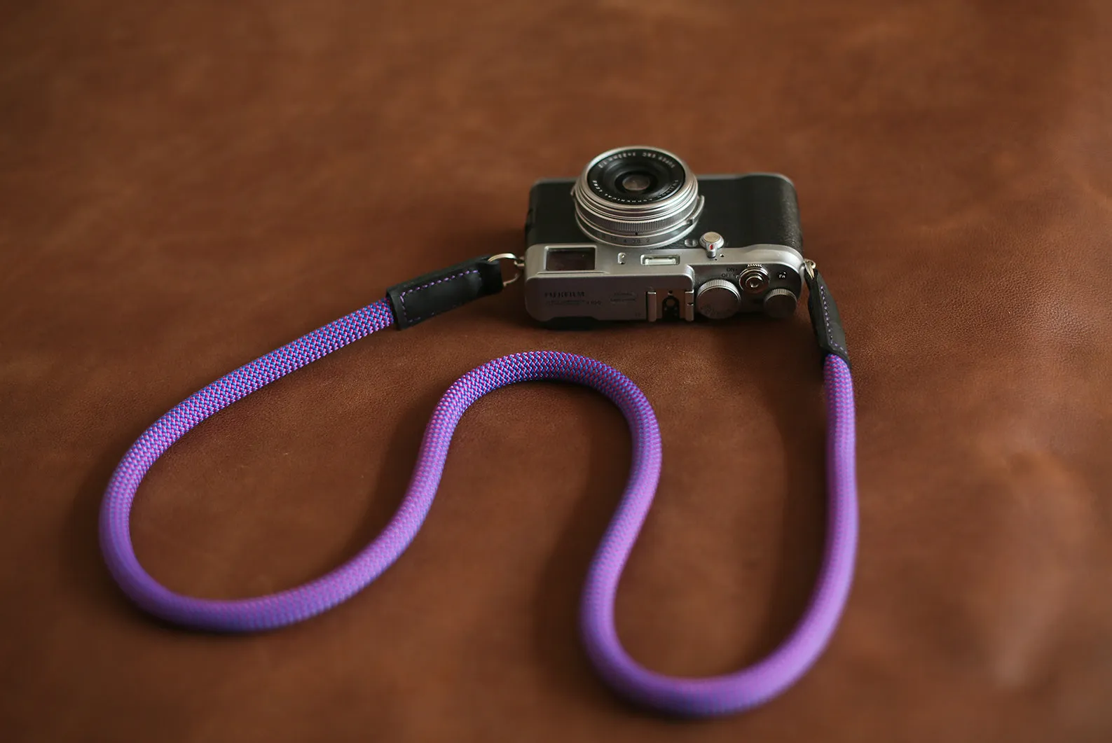 Purple Climbing rope camera neck shoulder strap handmade | Windmup.com Pastel color UV resistant