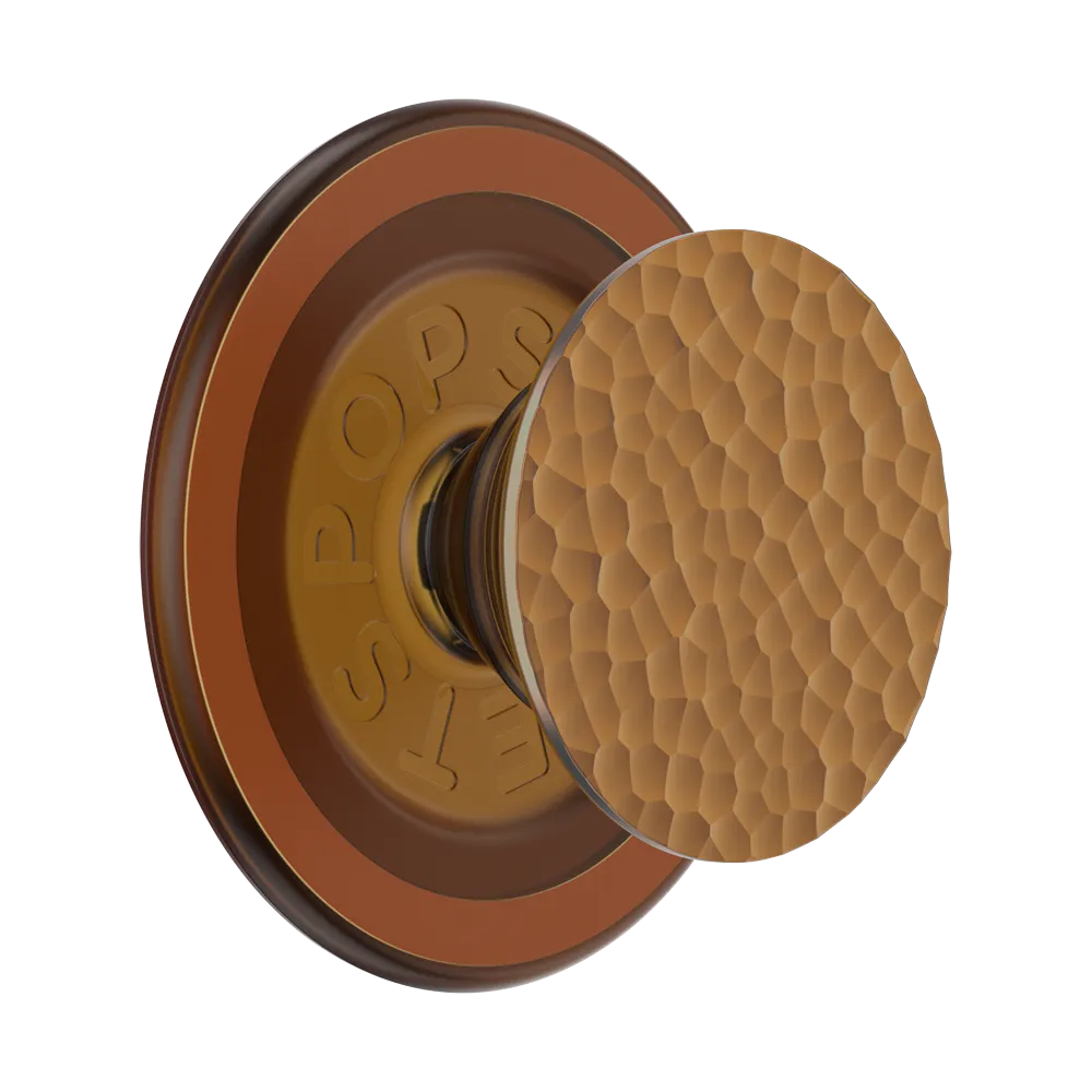 Universal Fit Enamel Hammered-Copper-Tone PopGrip for MagSafe