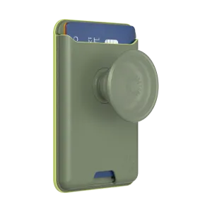 Premium Card Companion Travel Snap Slot Eucalyptus Softgoods PopWallet  for MagSafe