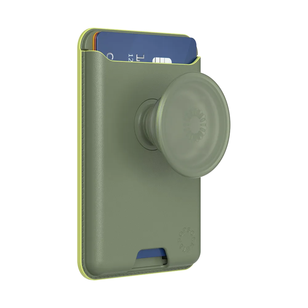 Premium Card Companion Travel Snap Slot Eucalyptus Softgoods PopWallet  for MagSafe