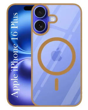 For Apple iPhone 16 Plus  Back Cover Case (MagSafe Compatible Wireless Charging | Hybrid Camera Bump Protection | Shockproof Polycarbonate Material) Practical Design