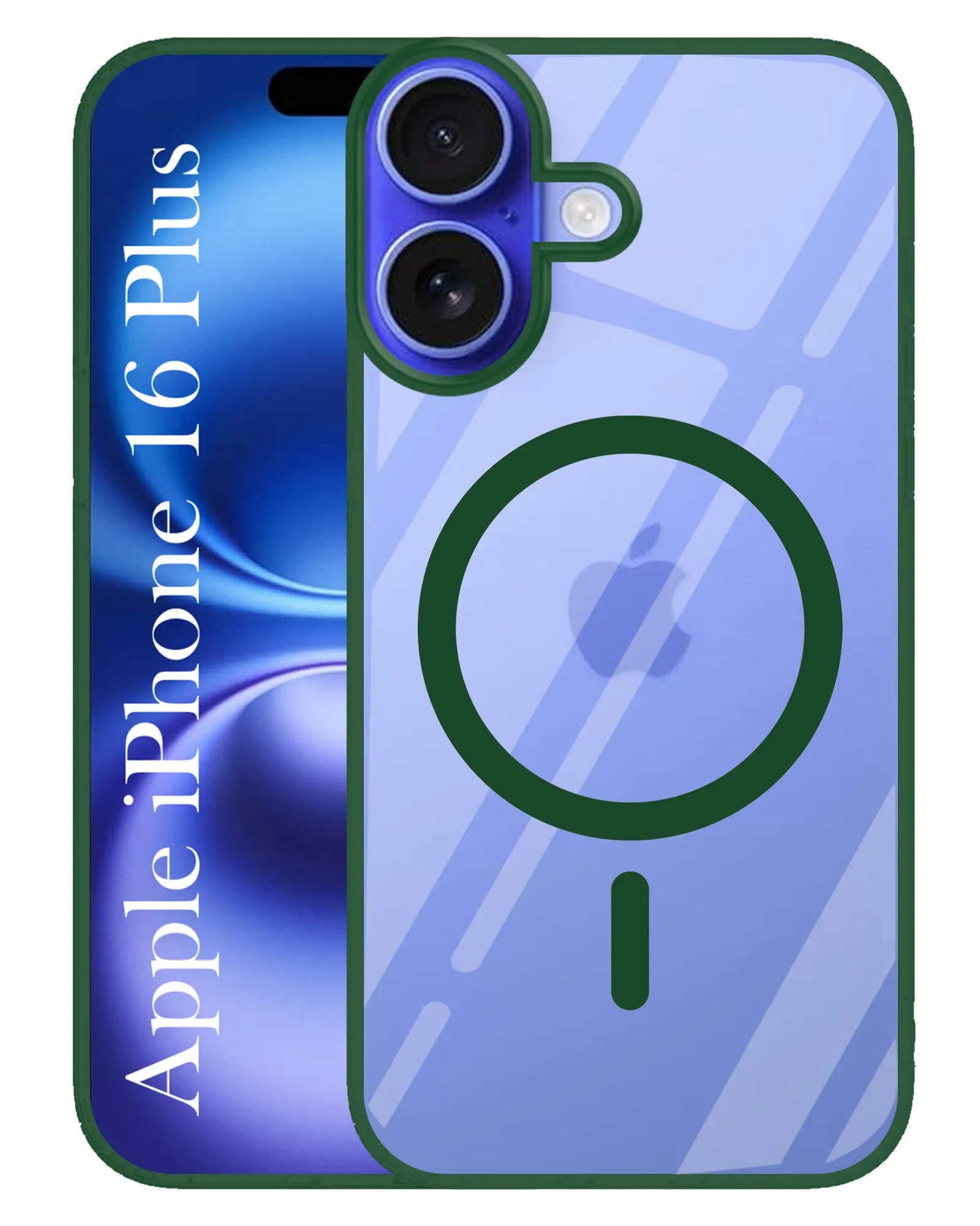 For Apple iPhone 16 Plus  Back Cover Case (MagSafe Compatible Wireless Charging | Hybrid Camera Bump Protection | Shockproof Polycarbonate Material) Glossy surface