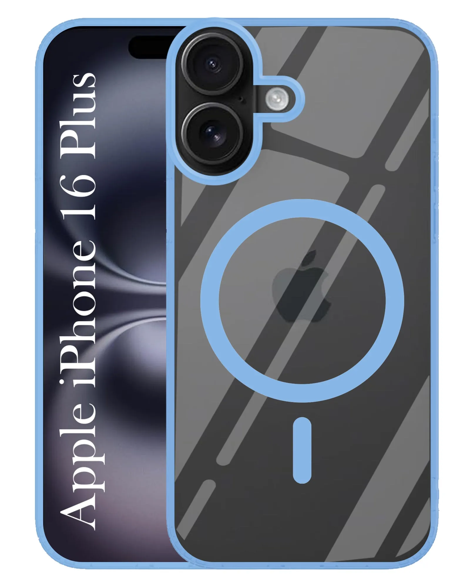 For Apple iPhone 16 Plus  Back Cover Case (MagSafe Compatible Wireless Charging | Hybrid Camera Bump Protection | Shockproof Polycarbonate Material) Smooth Texture Pattern Everyday Use