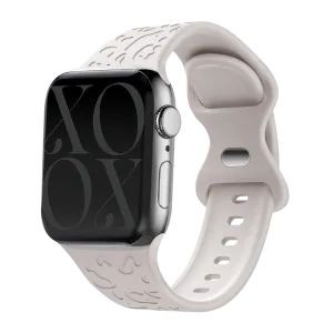 Comfort Everyday Style Comfort Motion Gear xoxo Wildhearts Apple Watch Silicone Strap Leopard Print (Starlight)