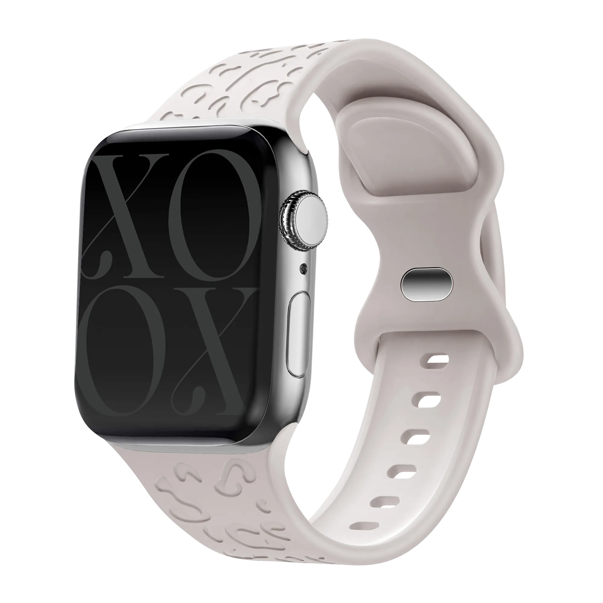 Comfort Everyday Style Comfort Motion Gear xoxo Wildhearts Apple Watch Silicone Strap Leopard Print (Starlight)