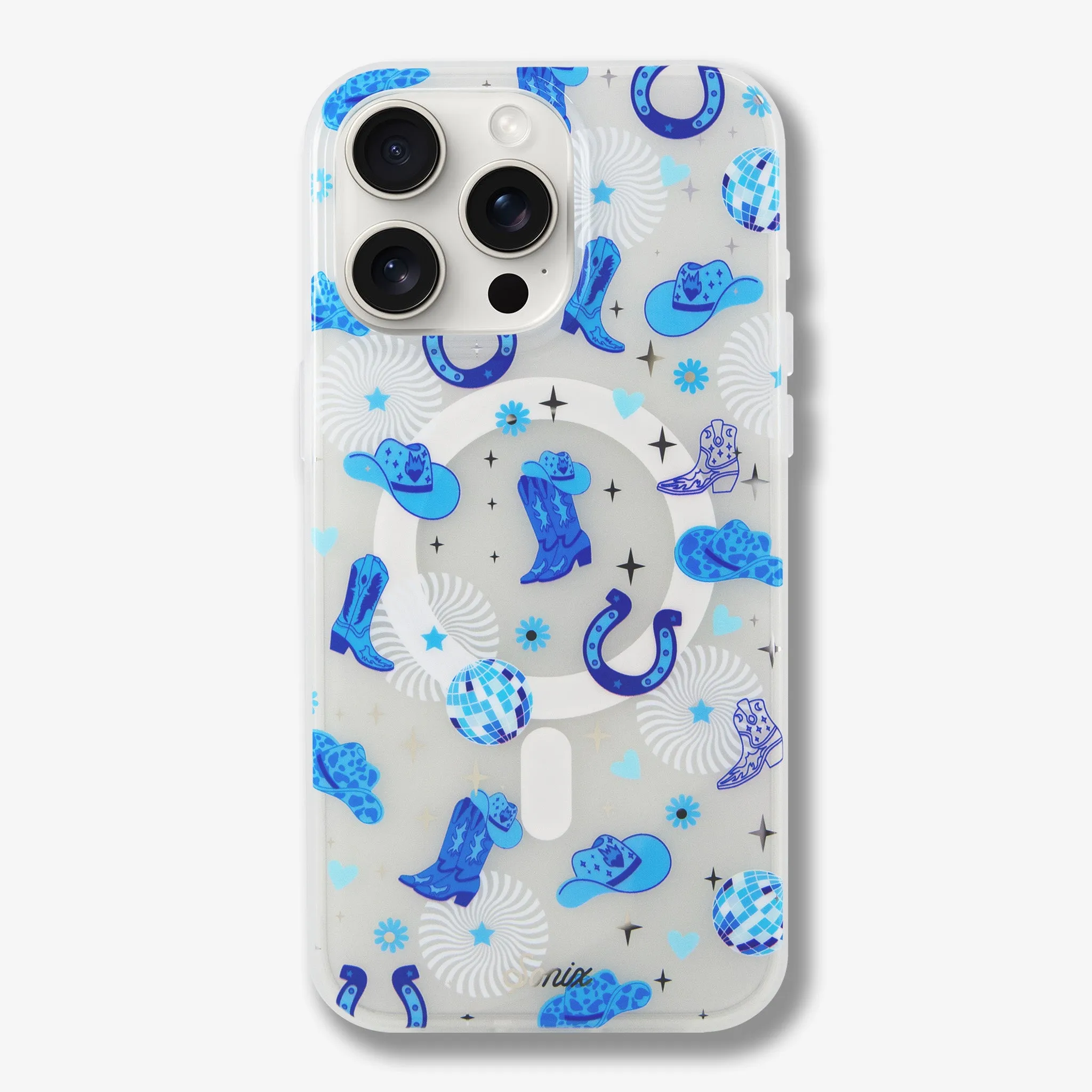 Disco Cowgirl Blue MagSafe? Compatible iPhone Case Long Lasting