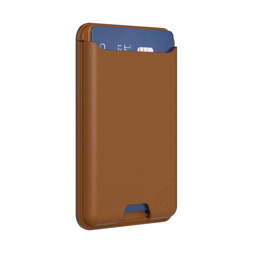Slim Magnetic Wallet Handy Everyday Wallet Cognac Softgoods PopWallet for MagSafe