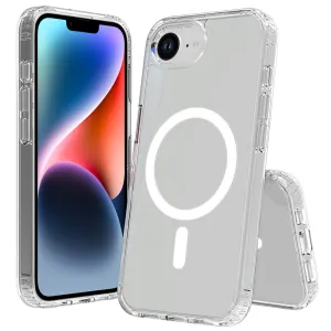 Apple iPhone 16e (2025) Hybrid Shockproof Clear Slim Acrylic Case with MagSafe Lightweight Feel
