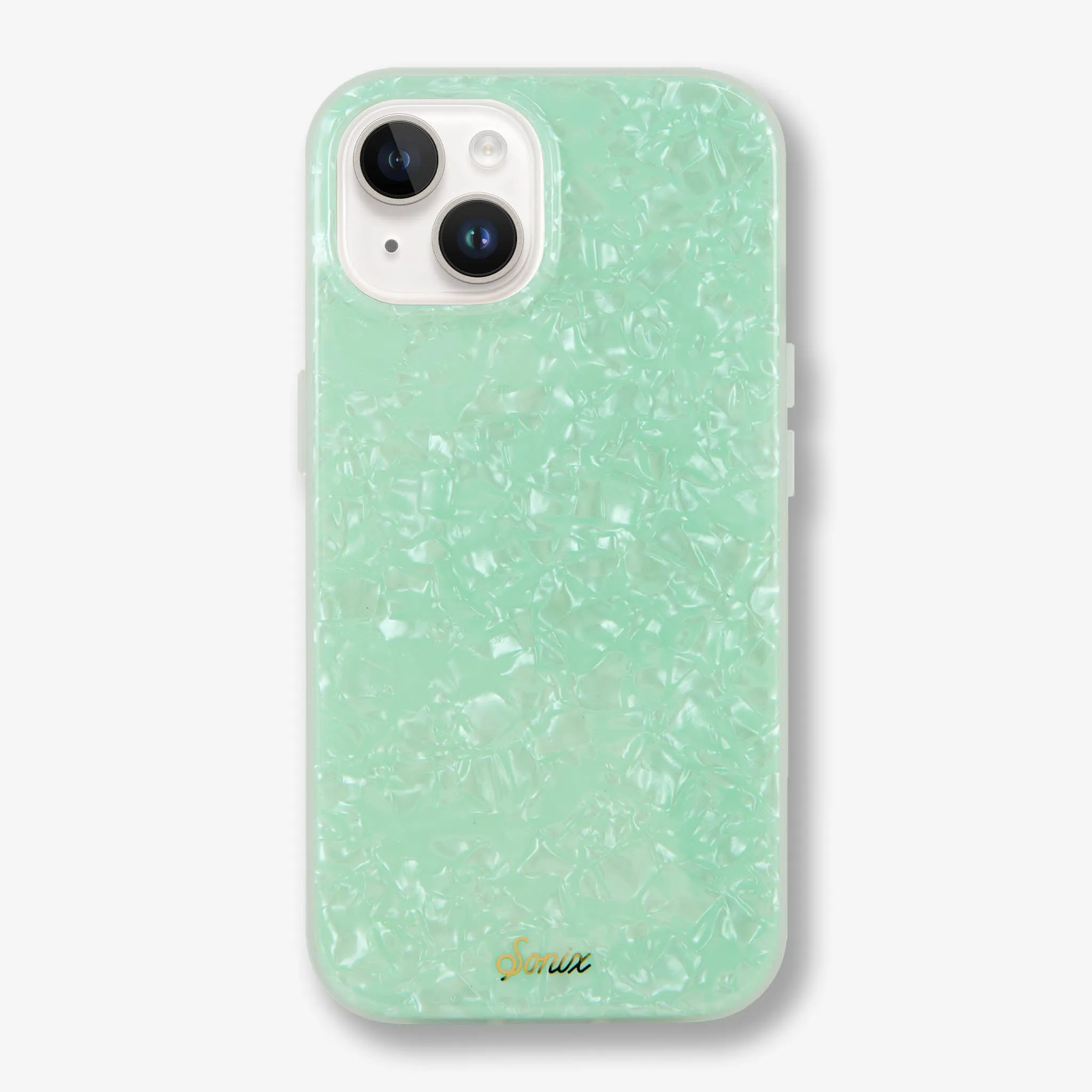 Protective Pattern Hybrid Texture Seafoam Tort MagSafe? Compatible iPhone Case