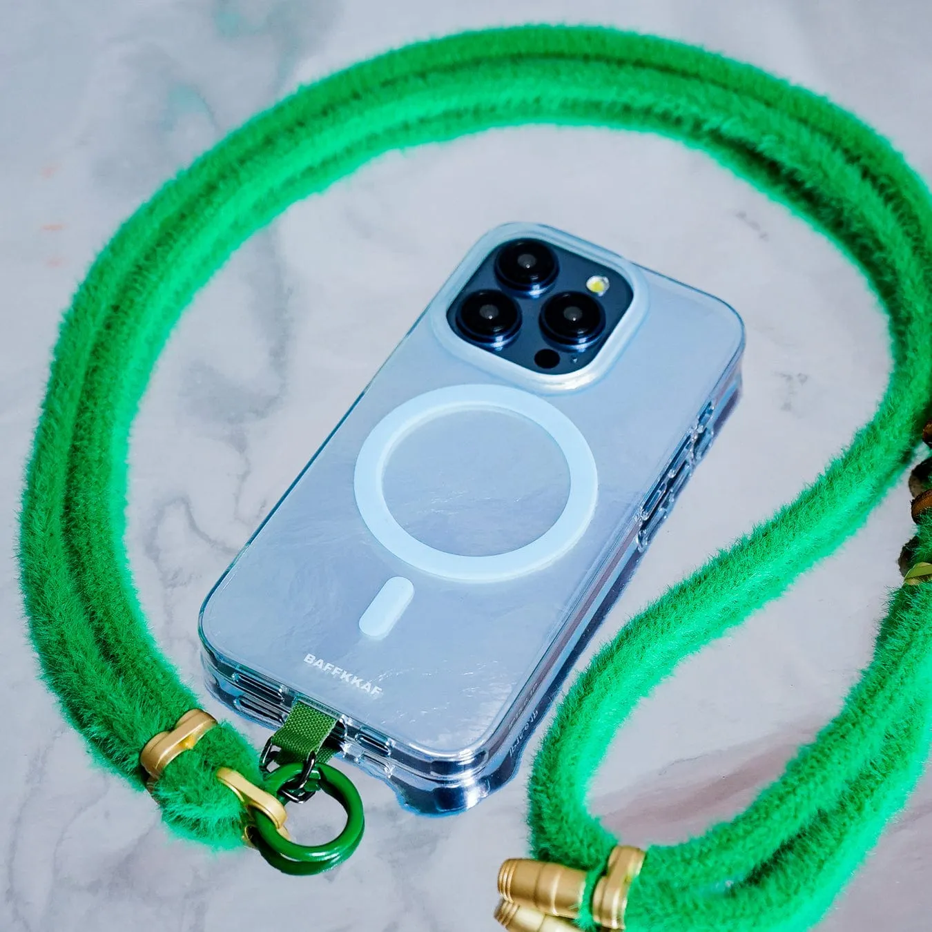 FELICITY FLUFFY CROSSBODY PHONE STRAP Phone Adventure Shopping Use