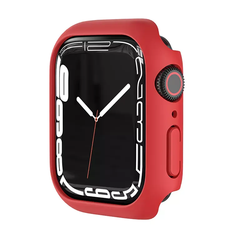 Apple Watch 7 PC Hard Case 45mm (Red) Impact Armor Cover Soft Armor Shield Covering