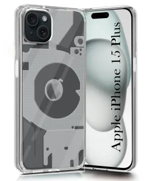 For Apple iPhone 15 Plus Back Cover (Silicone Matte Shockproof Case with Camera Protection | Soft and Flexible | Transparent) Durable Texture Layer Universal Design