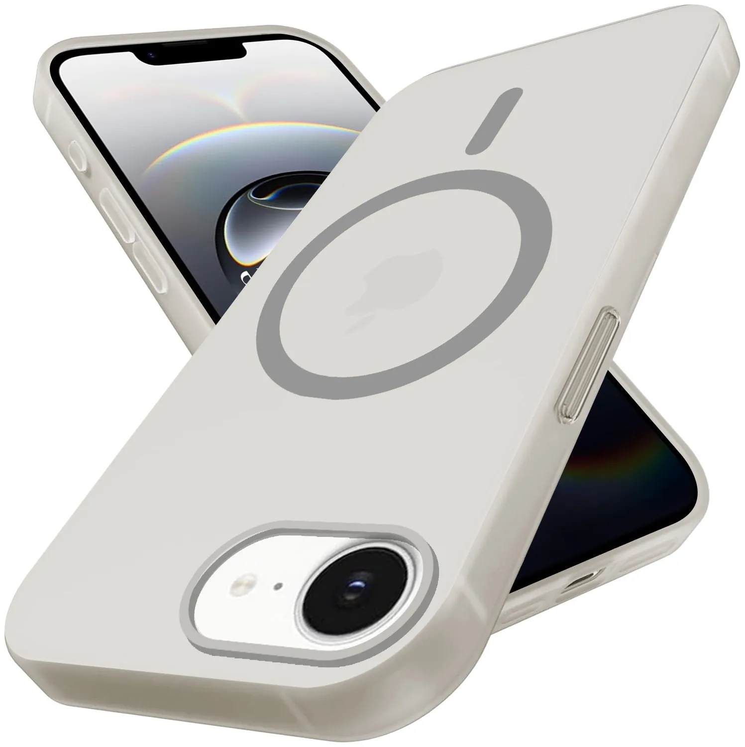 For Apple iPhone 16e Back Cover Case (Frosted Matte Feel | MagSafe Compatible Wireless Charging | Polycarbonate Material) Soft Edge Gloss Layer