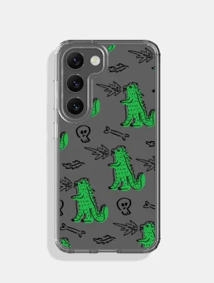 Green T-Rex Doodle Android Case Premium Craft Compact Style