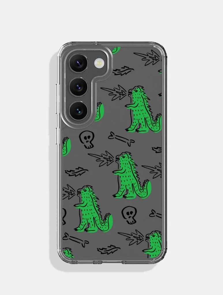 Green T-Rex Doodle Android Case Premium Craft Compact Style