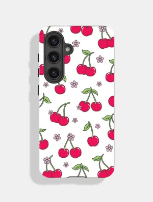 Portable Case Smooth Layer Floral Cherry Ultra Protective Android Case