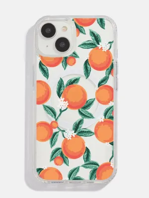 Modern Touch Strong material Floral Orange MagSafe iPhone Case