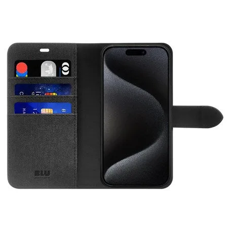 Folio 2 in 1 w/MagSafe Case Black for iPhone 16 Pro Max Urban Texture