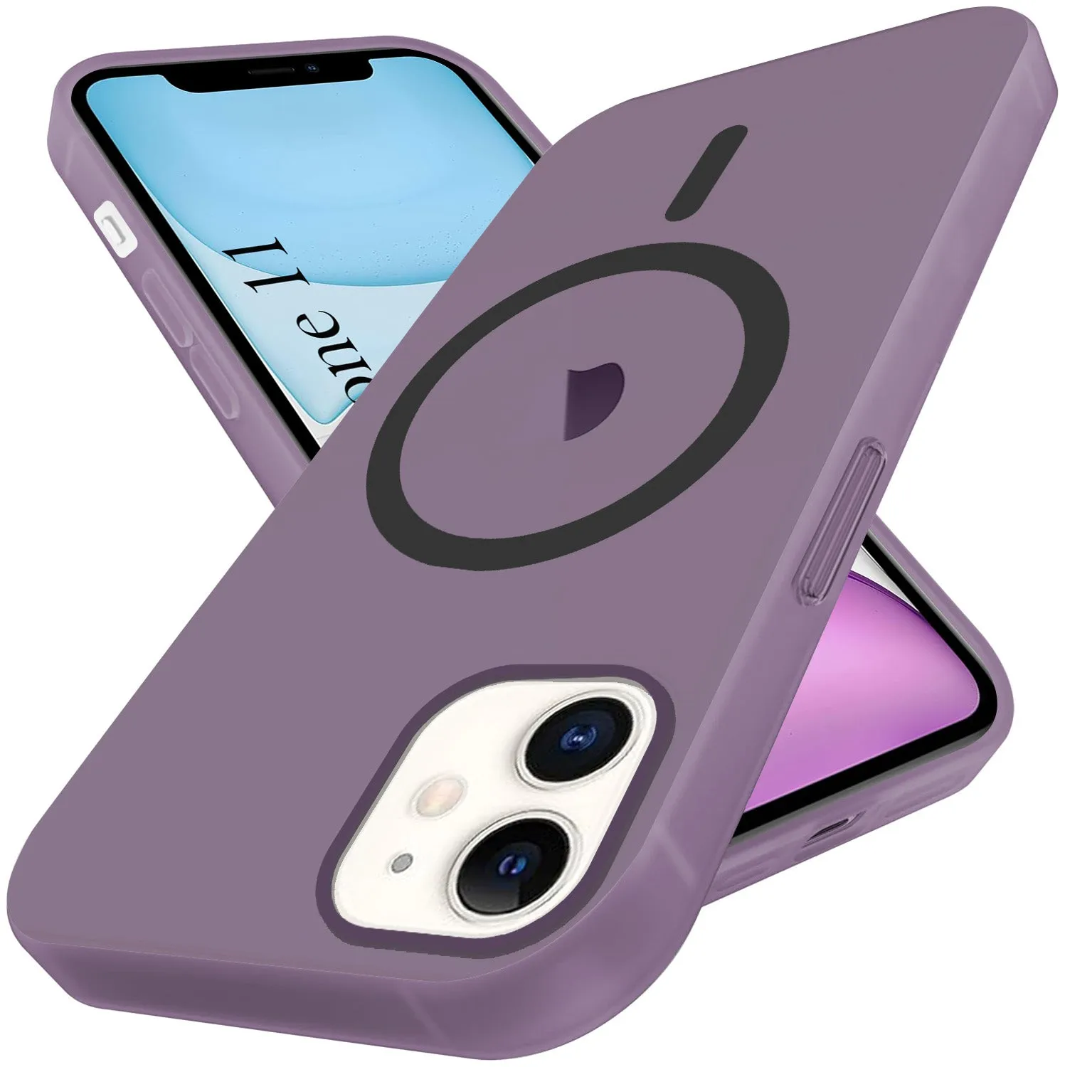 For Apple iPhone 11 Back Cover Case (Frosted Matte Feel | MagSafe Compatible Wireless Charging | Polycarbonate Material) Elegant Edge Minimal Edge