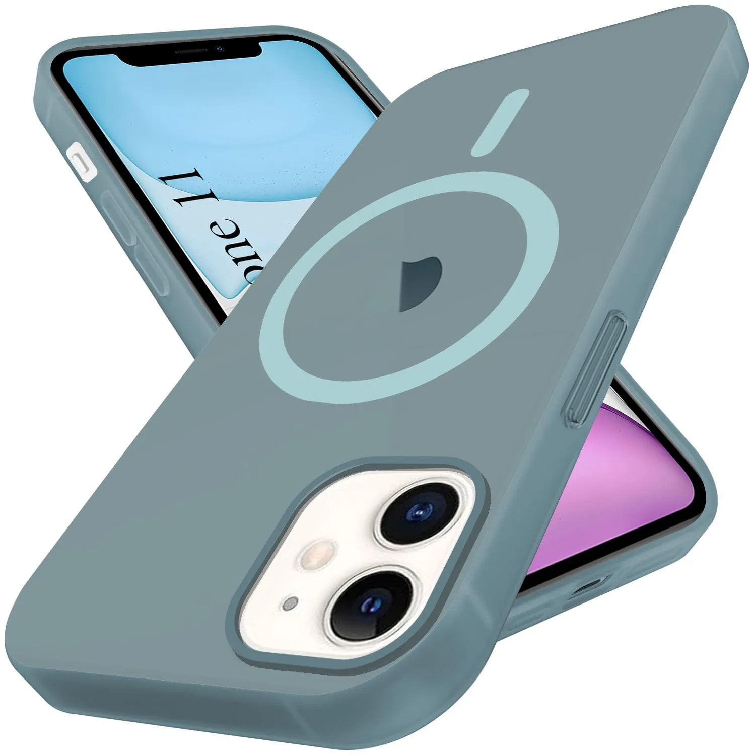 For Apple iPhone 11 Back Cover Case (Frosted Matte Feel | MagSafe Compatible Wireless Charging | Polycarbonate Material) Durable Texture