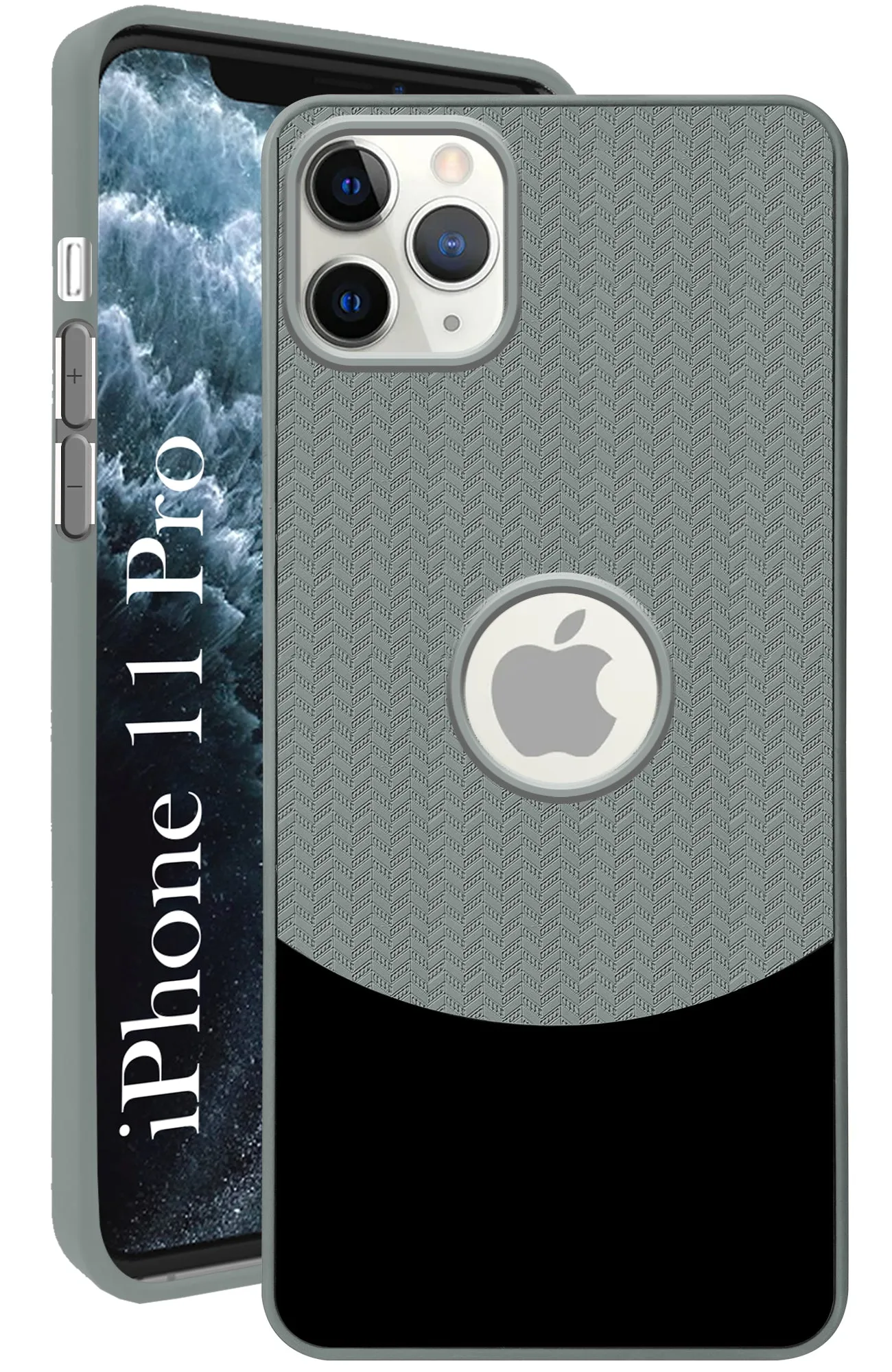 For Apple iPhone 11 Pro Back Cover Case (Elegant PU Leather Finish | Premium Minimalist Professional | Camera Protection Bump) Anti scratch