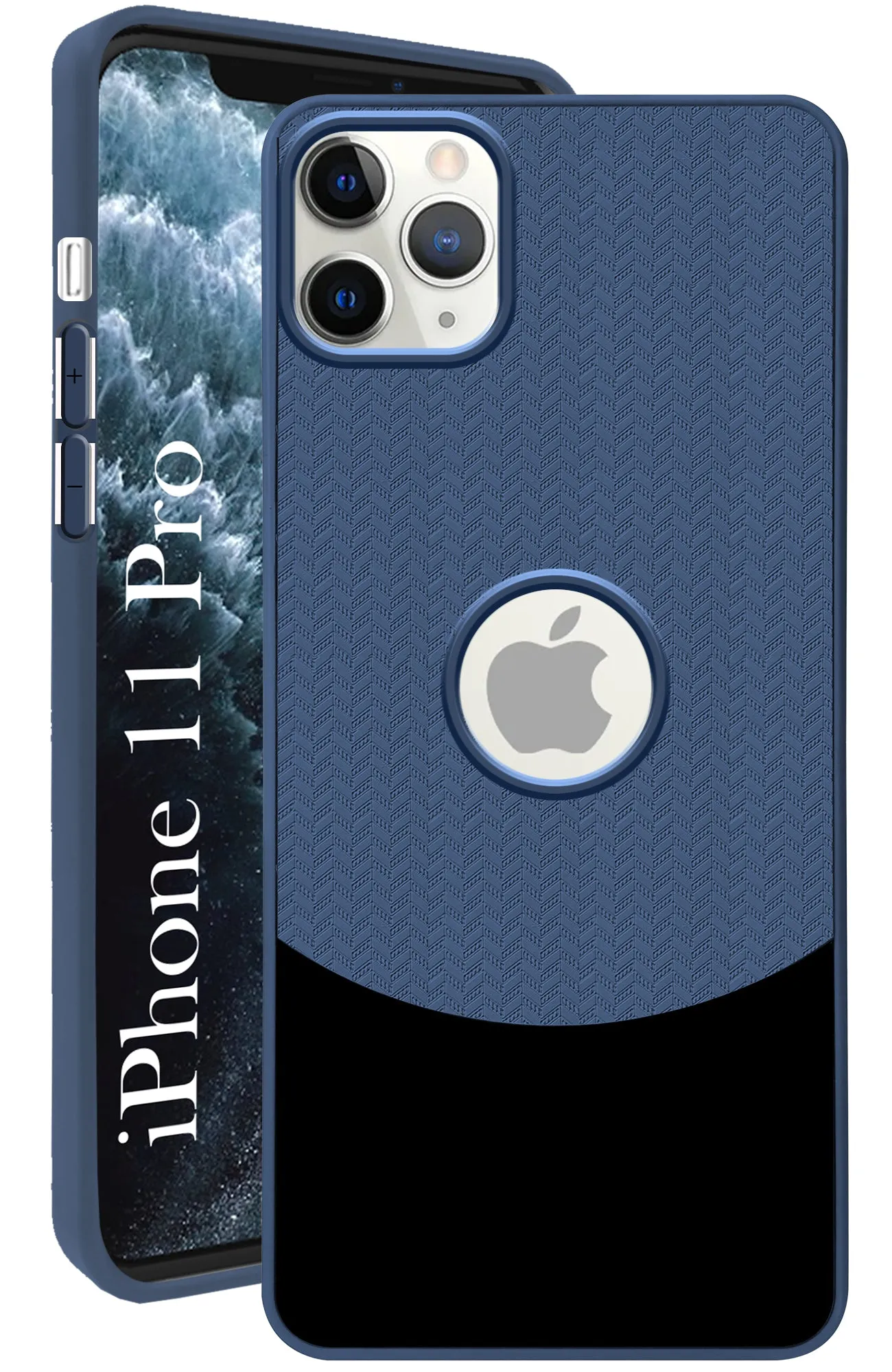 Protective Frame Design Luxury Appeal For Apple iPhone 11 Pro Back Cover Case (Elegant PU Leather Finish | Premium Minimalist Professional | Camera Protection Bump)