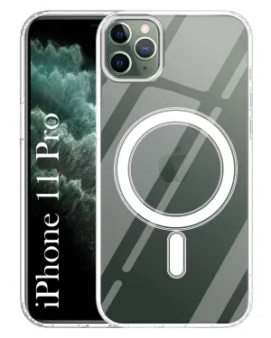 For Apple iPhone 11 Pro Back Cover Case ( MagSafe Compatible Wireless Charging | Hybrid Camera Bump Protection | Shockproof Polycarbonate Material) daily protection