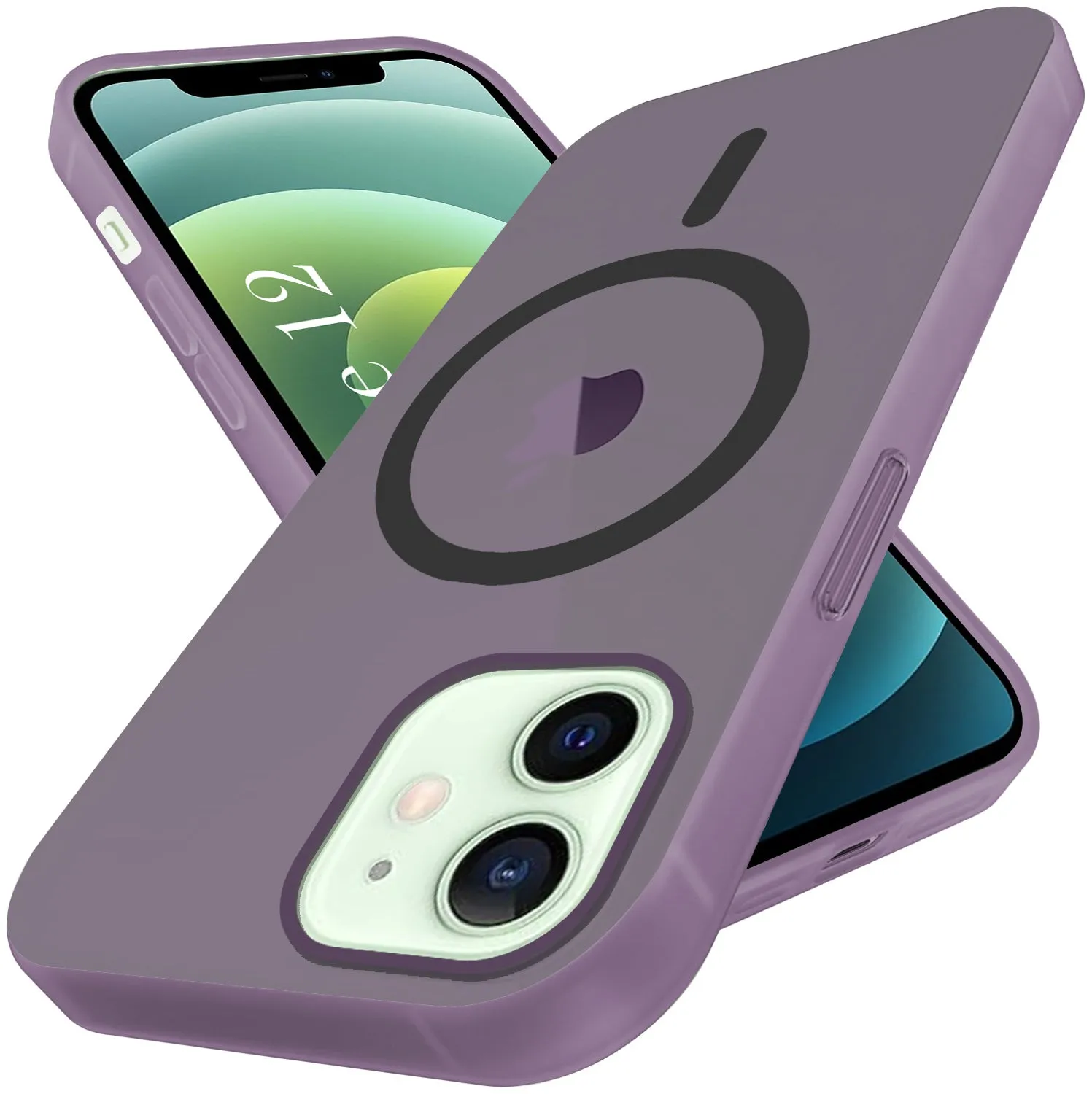 Smooth Pattern Design For Apple iPhone 12 Back Cover Case (Frosted Matte Feel | MagSafe Compatible Wireless Charging | Polycarbonate Material)