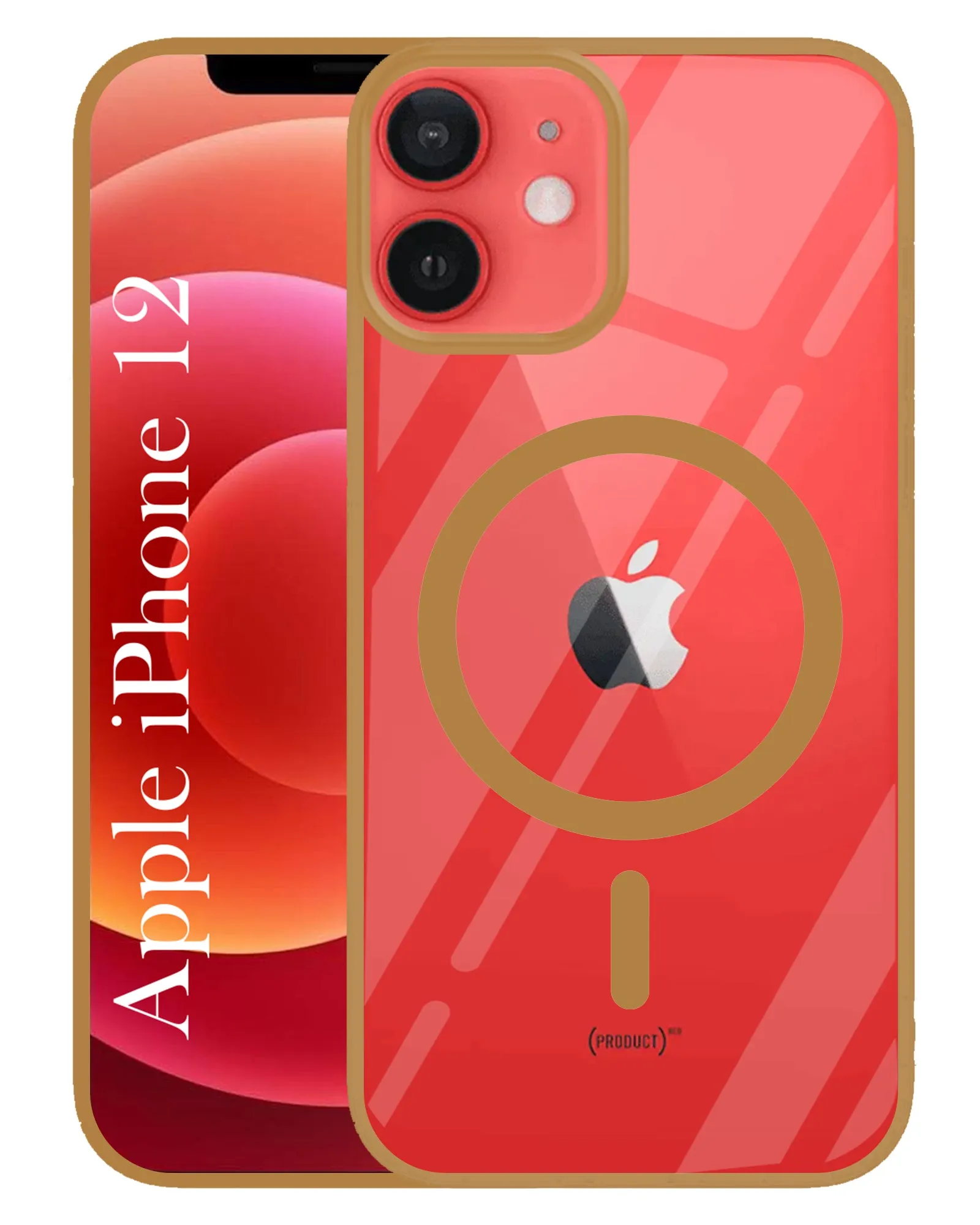 For Apple iPhone 12 Back Cover Case (MagSafe Compatible Wireless Charging | Hybrid Camera Bump Protection | Shockproof Polycarbonate Material) Comfort Grip Soft Protection Edge