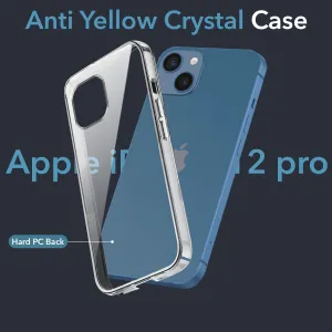 Matte Touch For Apple iPhone 12 Pro  Back Cover Case (Hard Anti Yellow Clear Case | Drop & Camera Protection | Shockproof Polycarbonate)