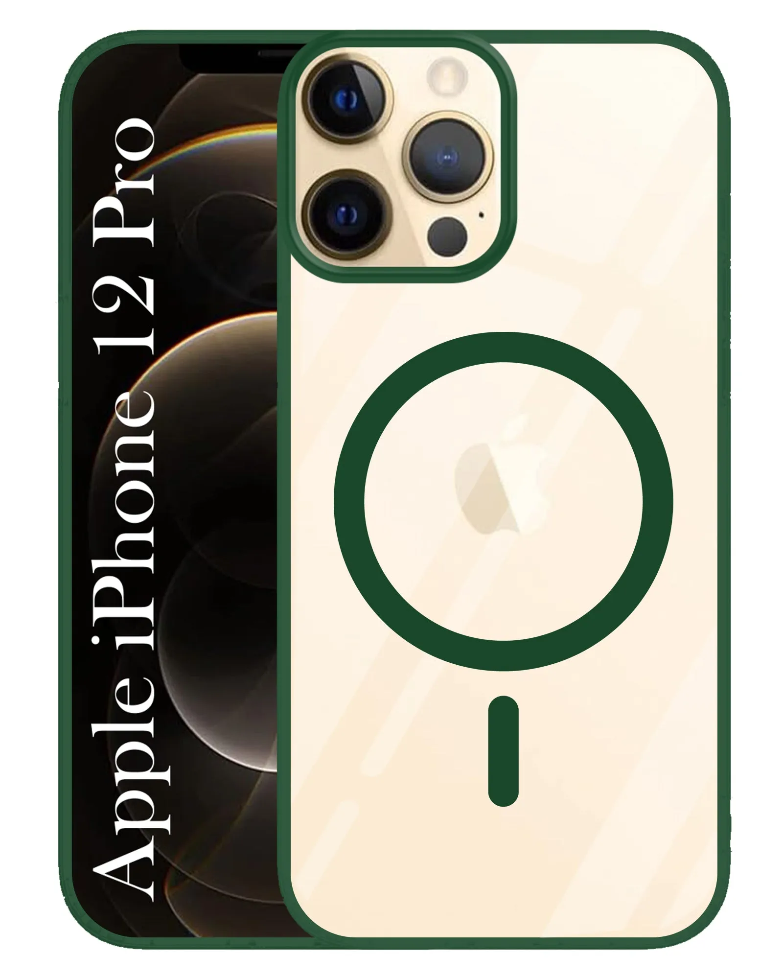 Camera Protection For Apple iPhone 12 Pro Back Cover Case (MagSafe Compatible Wireless Charging | Hybrid Camera Bump Protection | Shockproof Polycarbonate Material)