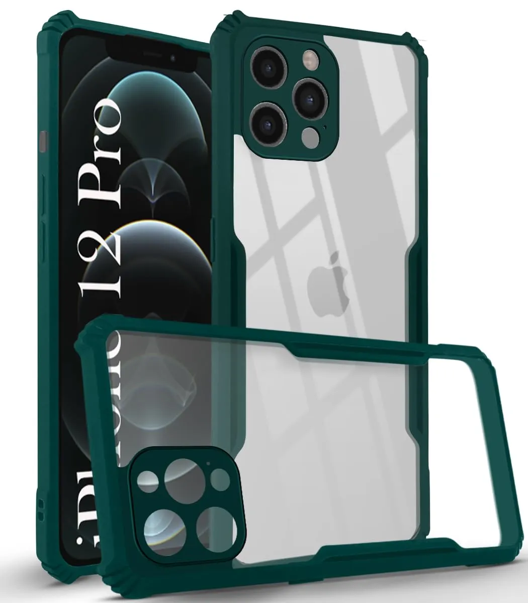 Trendy Accessory For Apple iPhone 12 Pro Back Cover Case (Shockproof with Polycarbonate Clear Panel)