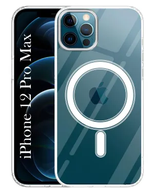 For Apple iPhone 12 Pro Max Back Cover Case ( MagSafe Compatible Wireless Charging | Hybrid Camera Bump Protection | Shockproof Polycarbonate Shockproof Edge