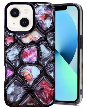 For Apple iPhone 13 Back Cover Case ( Dual Design Glitter Sparkle and Detachable Diamond Print Case | Soft and Flexible) Matte Shield Layer Matte Detail