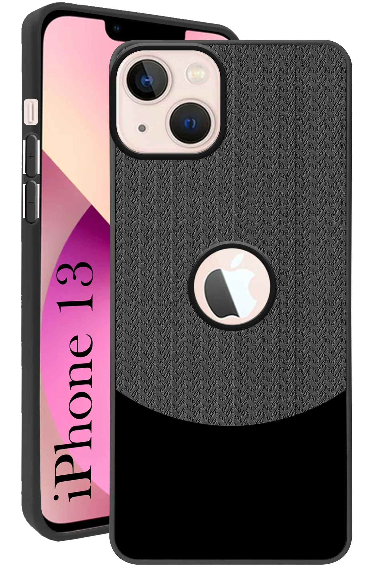 Protective Quality Polished Detail For Apple iPhone 13 Back Cover Case (Elegant PU Leather Finish | Premium Minimalist Professional | Camera Protection Bump)