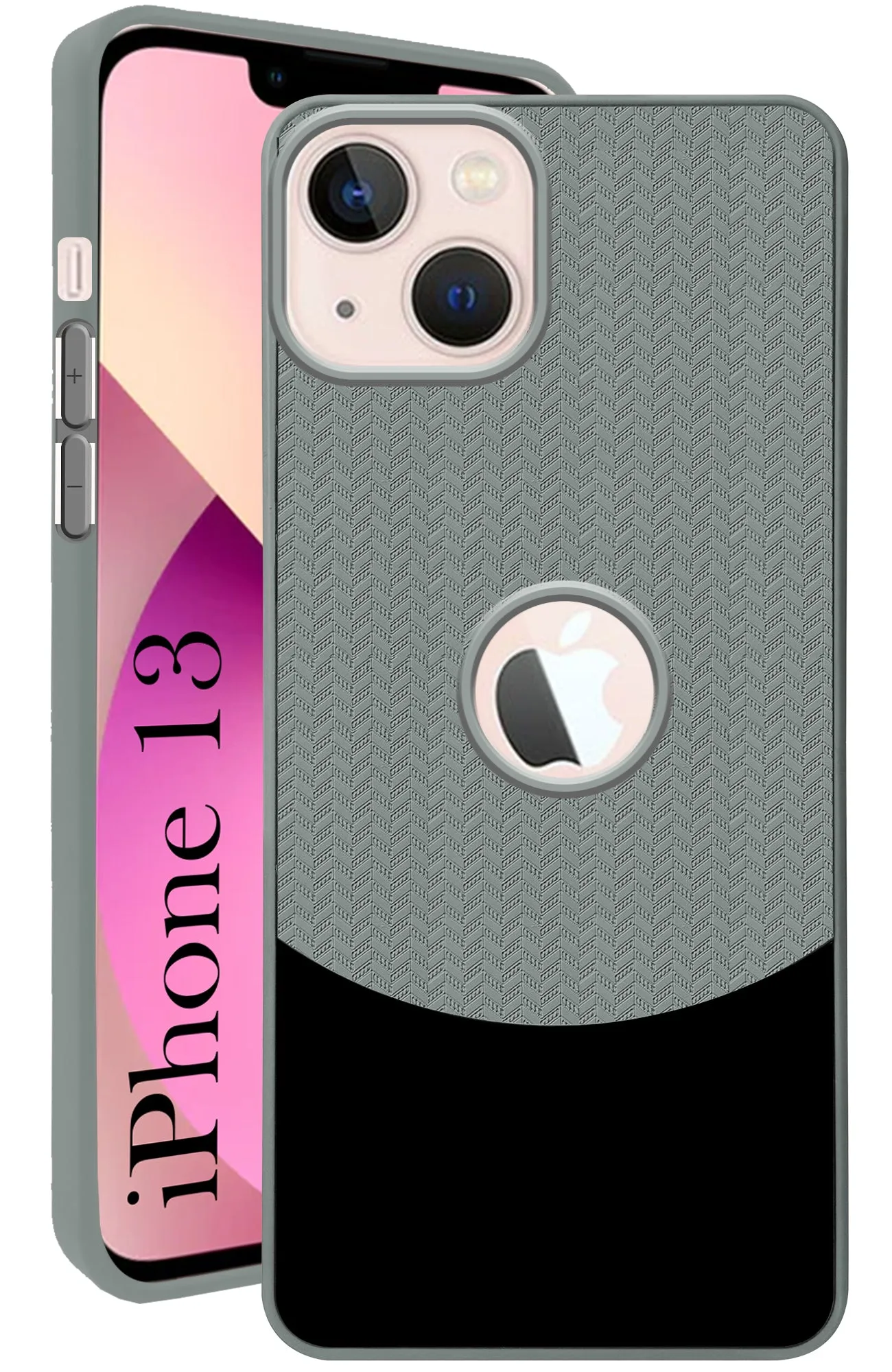 For Apple iPhone 13 Back Cover Case (Elegant PU Leather Finish | Premium Minimalist Professional | Camera Protection Bump) Luxury Texture