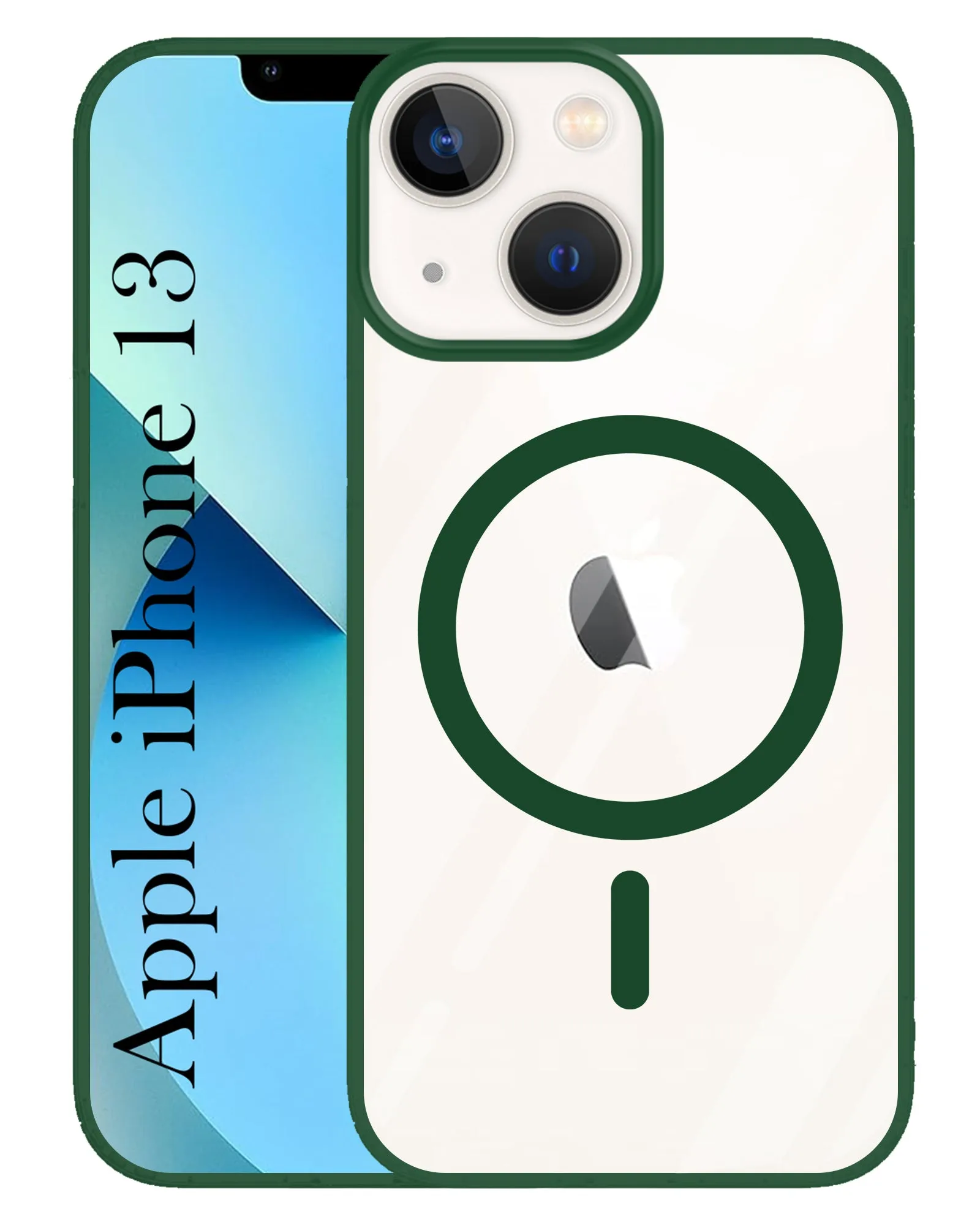 Glossy Texture Layer Soft Shield For Apple iPhone 13 Back Cover Case (MagSafe Compatible Wireless Charging | Hybrid Camera Bump Protection | Shockproof Polycarbonate Material)