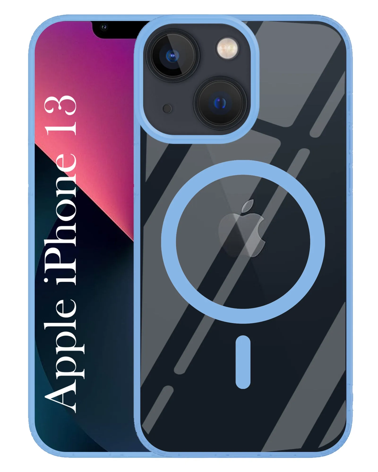 Durable Accessory For Apple iPhone 13 Back Cover Case (MagSafe Compatible Wireless Charging | Hybrid Camera Bump Protection | Shockproof Polycarbonate Material)