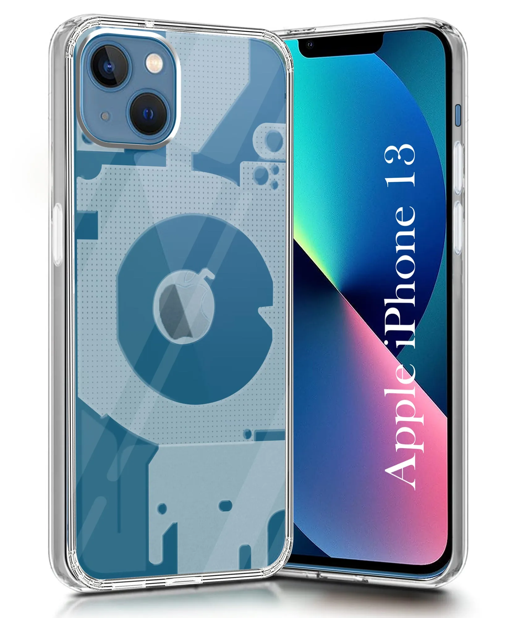 Travel Friendly Hybrid Surface Layer For Apple iPhone 13 Back Cover (Silicone Matte Shockproof Case with Camera Protection | Soft and Flexible | Transparent)