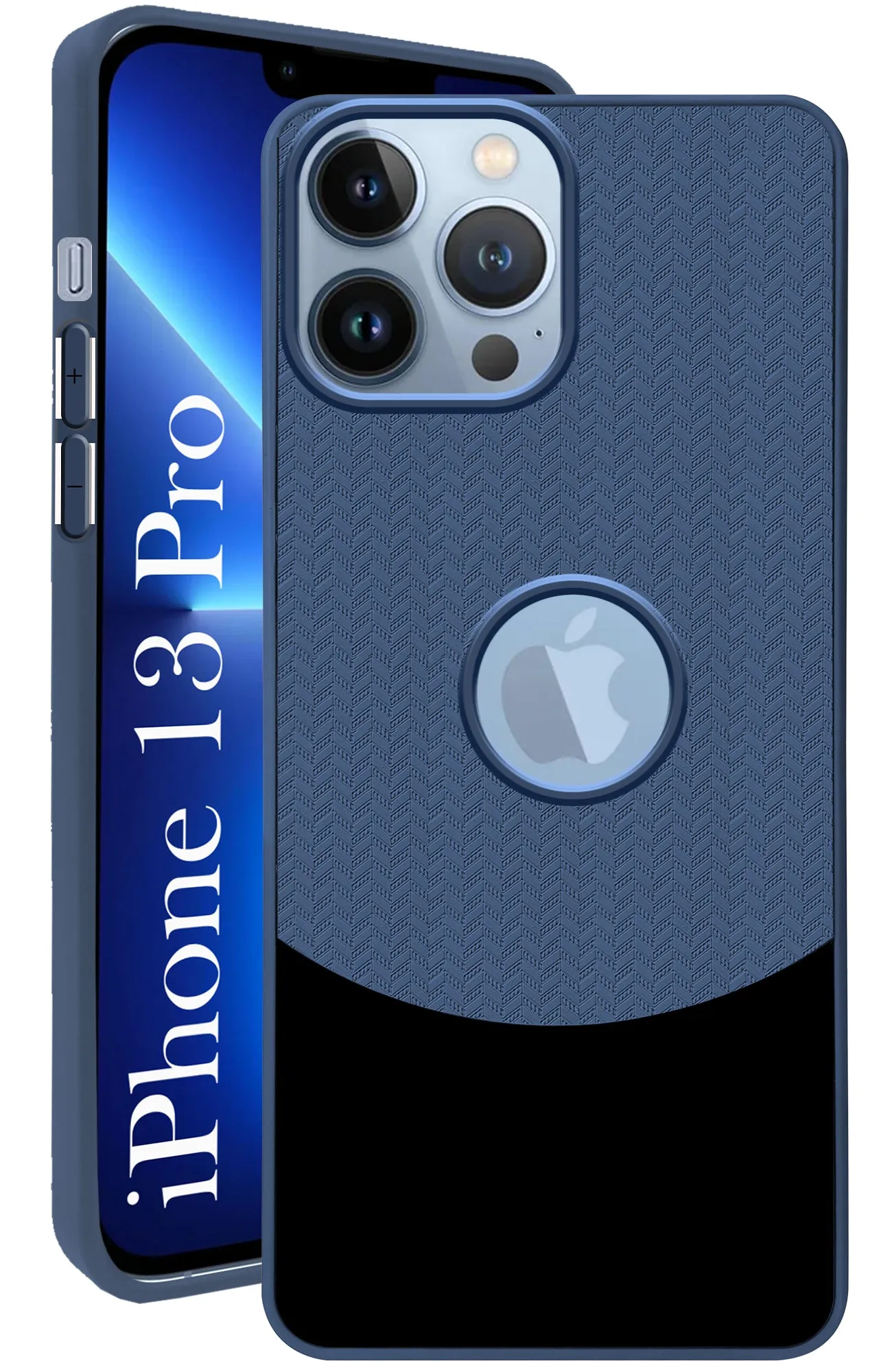 For Apple iPhone 13 Pro Back Cover Case (Elegant PU Leather Finish | Premium Minimalist Professional | Camera Protection Bump) Minimal Protection