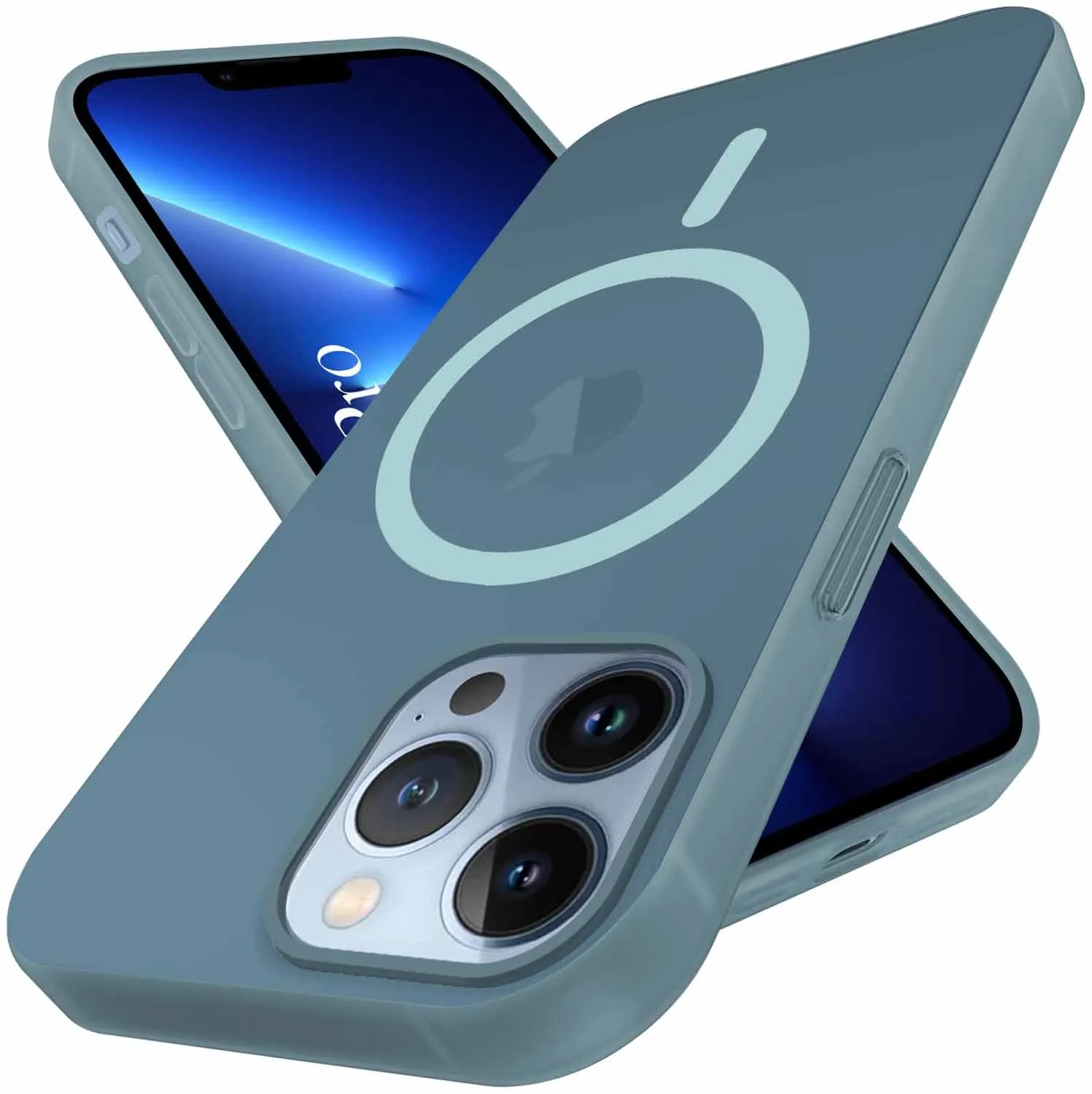 Refined Edge Stylish Detail Layer For Apple iPhone 13 Pro Back Cover Case (Frosted Matte Feel | MagSafe Compatible Wireless Charging | Polycarbonate Material)