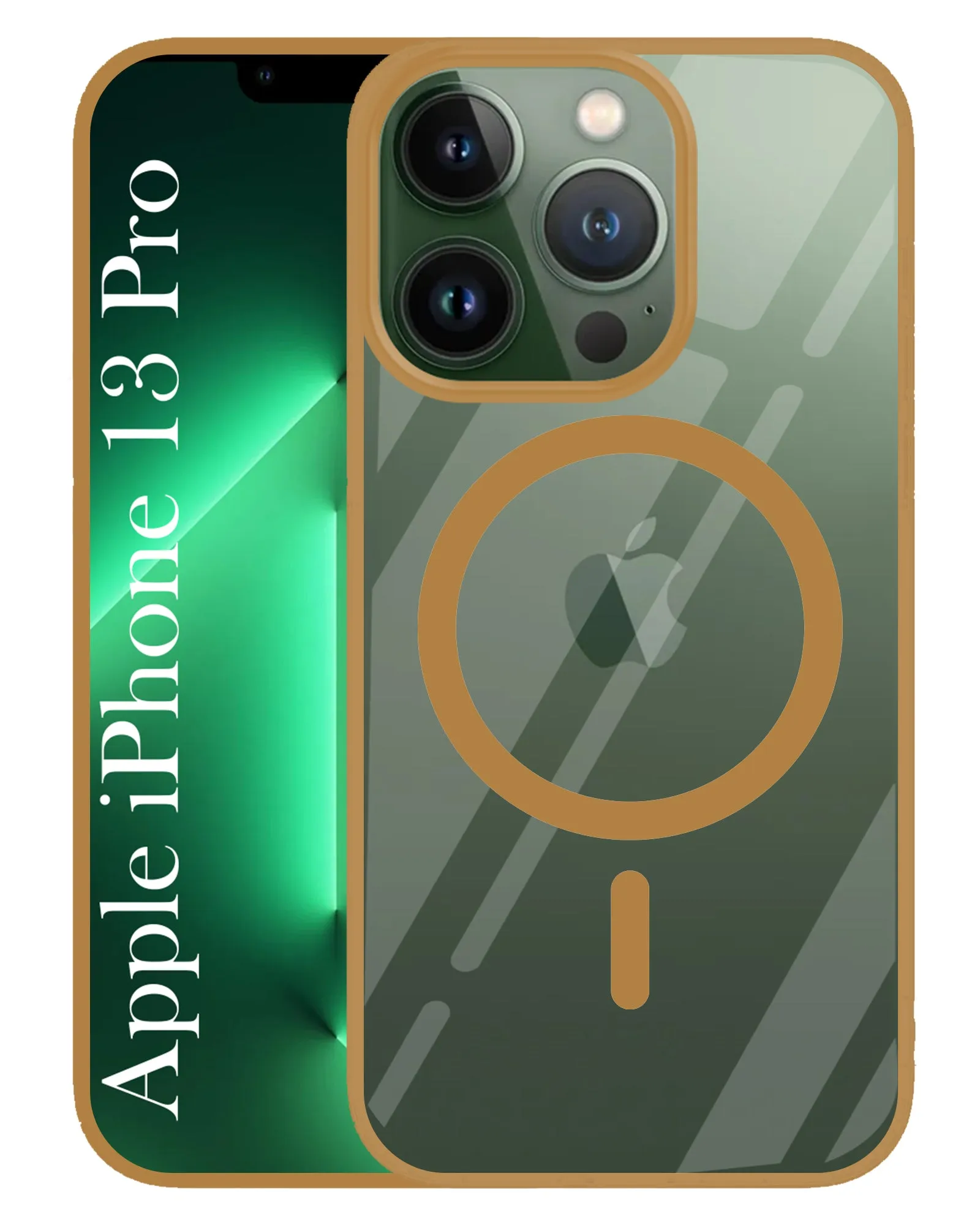 Minimal Texture For Apple iPhone 13 Pro Back Cover Case (MagSafe Compatible Wireless Charging | Hybrid Camera Bump Protection | Shockproof Polycarbonate Material)