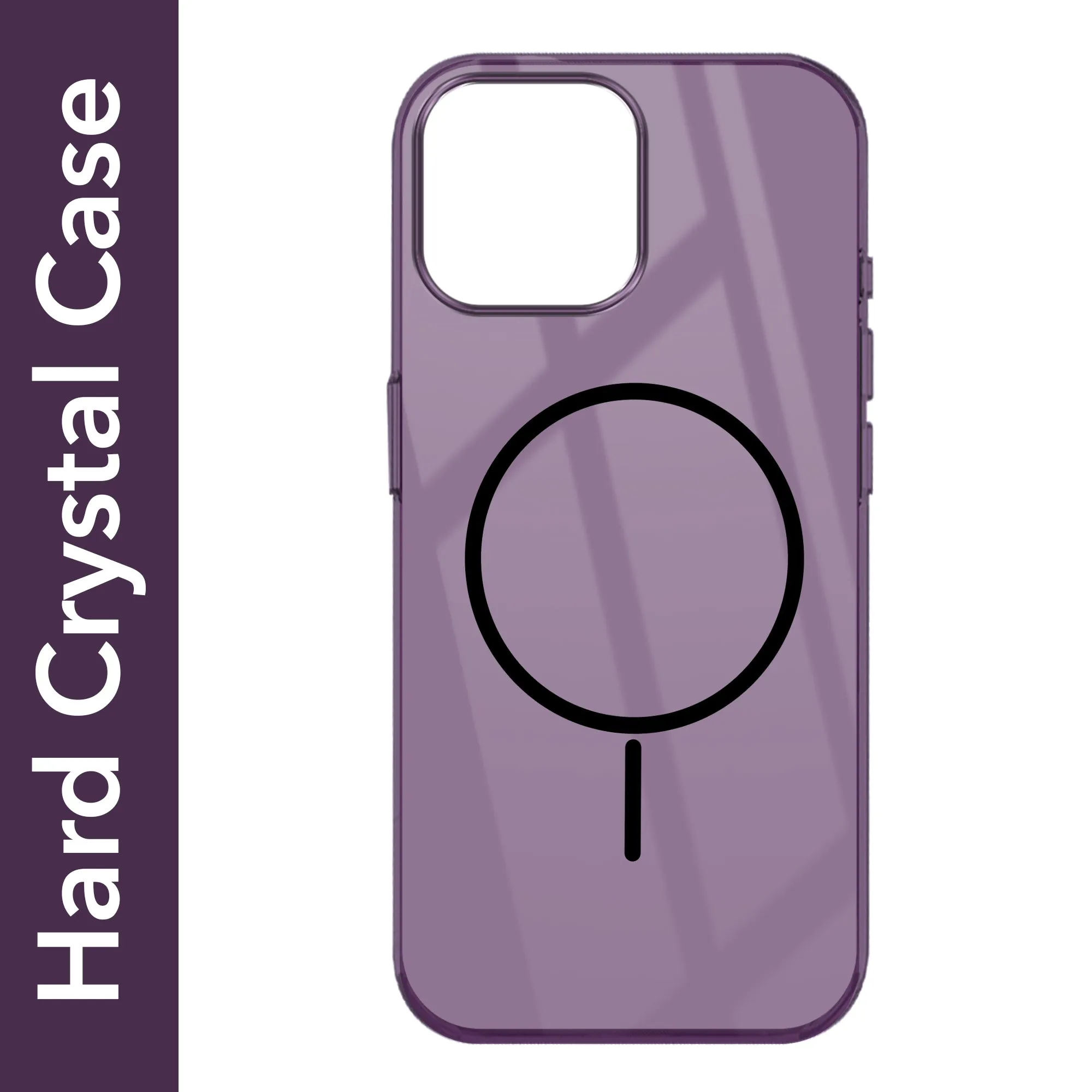 For Apple iPhone 13 Pro Max Back Cover Case (Crystal Clear Case | MagSafe Wireless Charging Support | Hard Anti Yellow | Camera Protection Bump) Minimal Shield Customizable Option