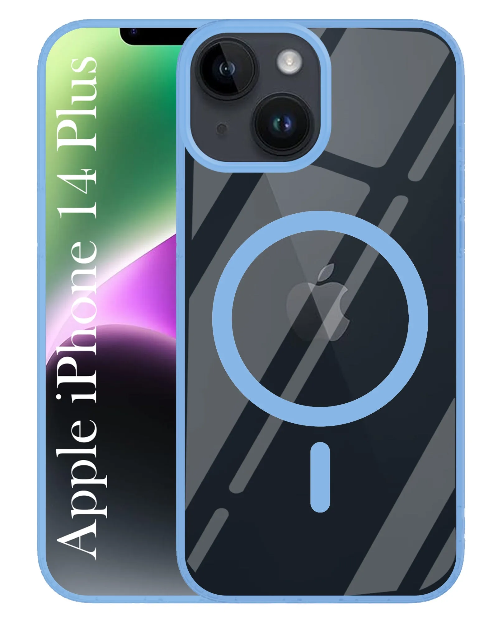 Shock Cushion For Apple iPhone 14 Plus Back Cover Case (MagSafe Compatible Wireless Charging | Hybrid Camera Bump Protection | Shockproof Polycarbonate Material)