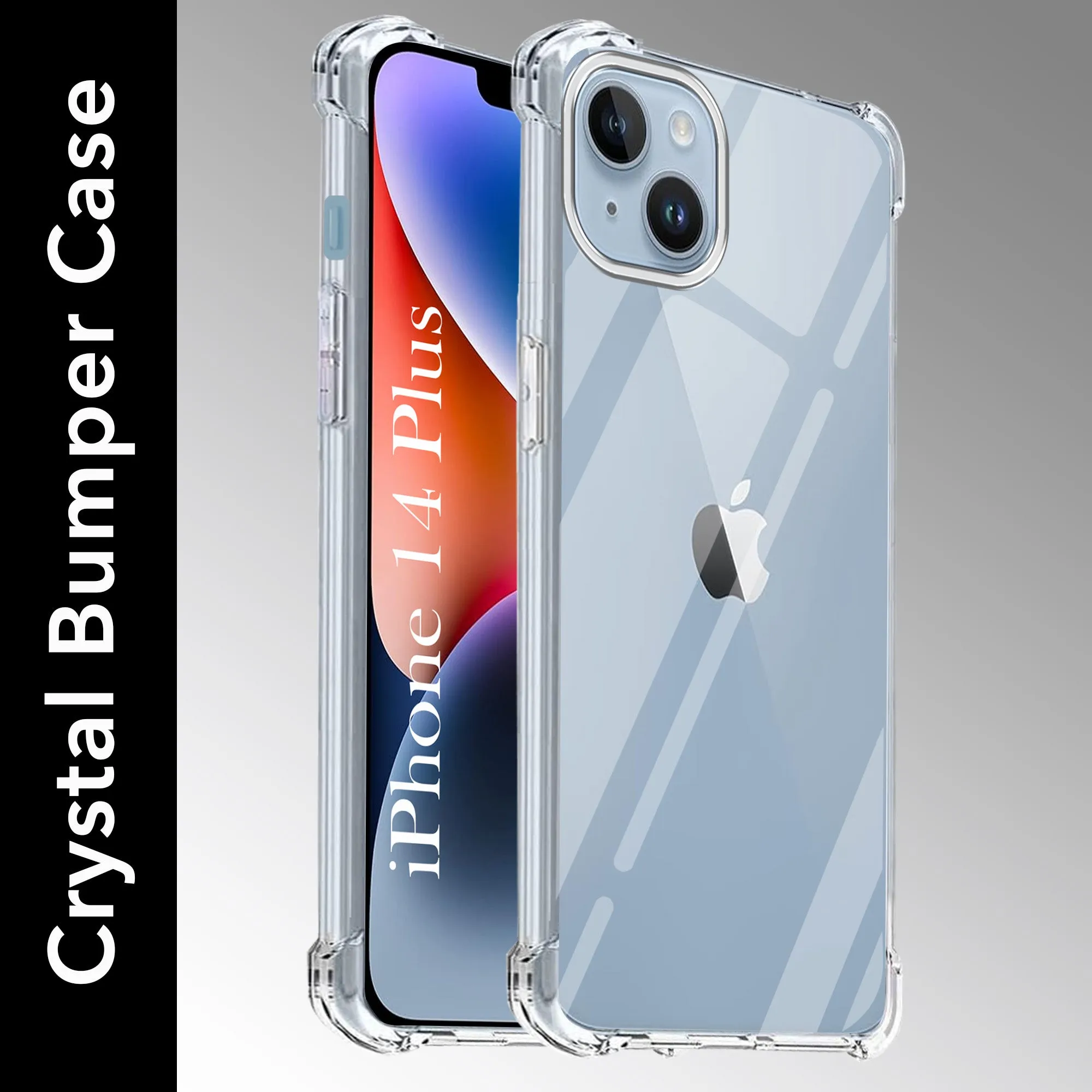 Comfort Texture Finish For Apple iPhone 14 Plus Back Cover (Shockproof Crystal Clear Case |  Drop & Camera Protection | Hard Polycarbonate)