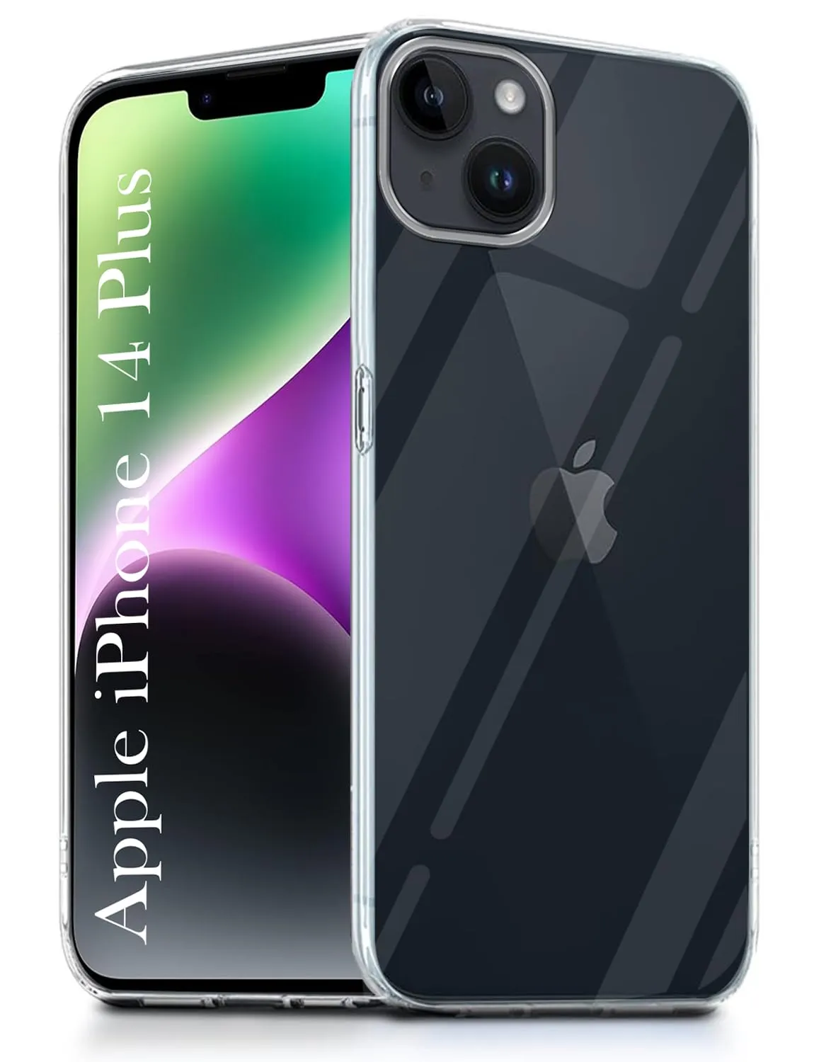 Flexible Fit For Apple iPhone 14 Plus Back Cover (Silicone Clear Shockproof Case with Camera Protection | Soft and Flexible | Transparent)