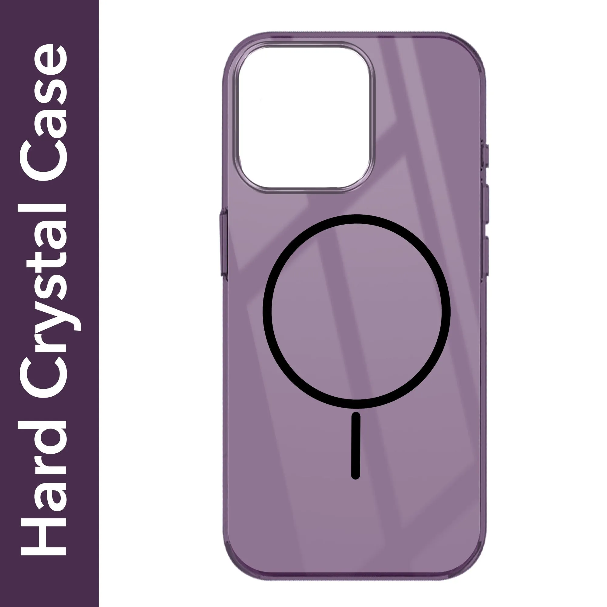 Rugged Outline Casual Look For Apple iPhone 14 Pro Back Cover Case (Crystal Clear Case | MagSafe Wireless Charging Support | Hard Anti Yellow | Camera Protection Bump)