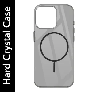 For Apple iPhone 14 Pro Back Cover Case (Crystal Clear Case | MagSafe Wireless Charging Support | Hard Anti Yellow | Camera Protection Bump) Compact Shape Dual Layer