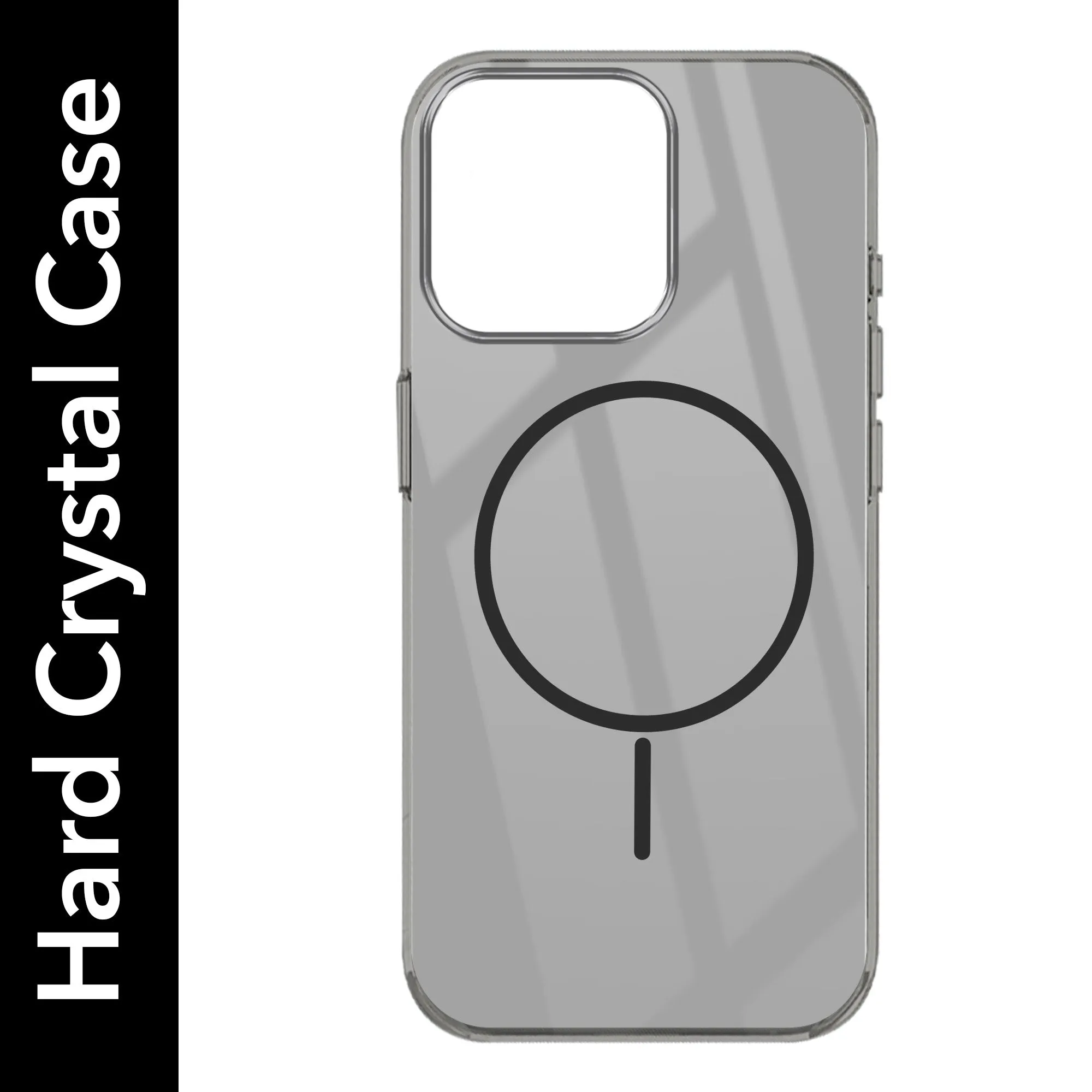 For Apple iPhone 14 Pro Back Cover Case (Crystal Clear Case | MagSafe Wireless Charging Support | Hard Anti Yellow | Camera Protection Bump) Compact Shape Dual Layer