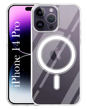 For Apple iPhone 14 Pro Back Cover Case ( MagSafe Compatible Wireless Charging | Hybrid Camera Bump Protection | Shockproof Polycarbonate Material) high quality build